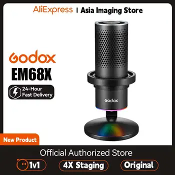 Godox EM68X Mikrofon Dizüstü Esports Canlı Kayıt Ses Karaoke Kondenser Kayıpsız Ses Kalitesi Görüntü