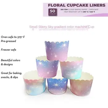 50 adet Muffin kağıt bardaklar Yıldız kağıt bardaklar Bardak Gömlekleri Pişirme Bardak Düğün parti bardağı Sarmalayıcılar Mutfak Pişirme Dekorasyon Aksesuarları Görüntü