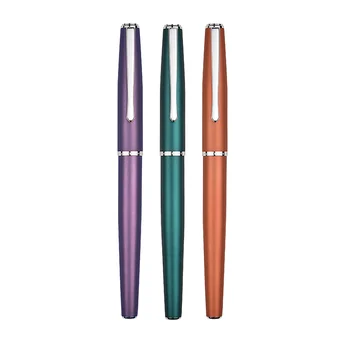 Metal Hongdian 920C dolma kalem İridyum 0.5 mm F uç ofis iş okul malzemeleri Yazma mürekkep kalemler Hediyeler Görüntü