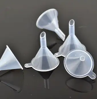 parfüm difüzör şişesi Mini sıvı yağ hunileri laboratuvarları için 10 adet küçük plastik Görüntü