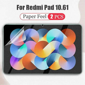 2 ADET Kağıt Hissediyorum Ekran Koruyucu Film Xiaomi Redmi için Pad 10.61 Yazma kağdı Doku Mat PET Boyama Filmi Redmi için Pad 10.61 Görüntü