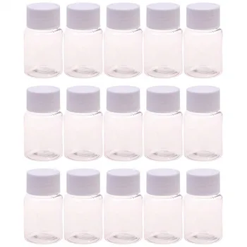 Ücretsiz Kargo 120 adet/grup 15 ML Boş İçme Şeffaf Plastik Tıp Hap Şişe Konteyner Hastane Tozu Kimyasal Hap Görüntü
