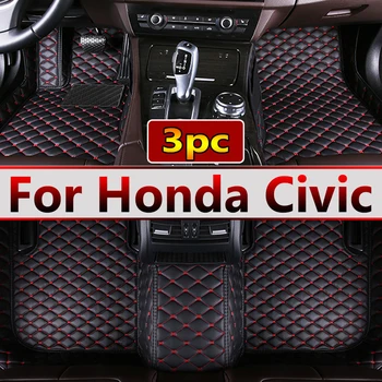 Özel Araba Paspaslar Honda Civic 2012 2013 2014 2015 İçin Otomatik Ayak Pedleri Otomobil Halı Kapak iç aksesuarları Görüntü
